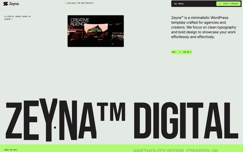 Digital agency theme demo preview