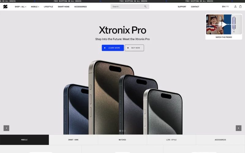 Electronics WooCommerce theme demo preview