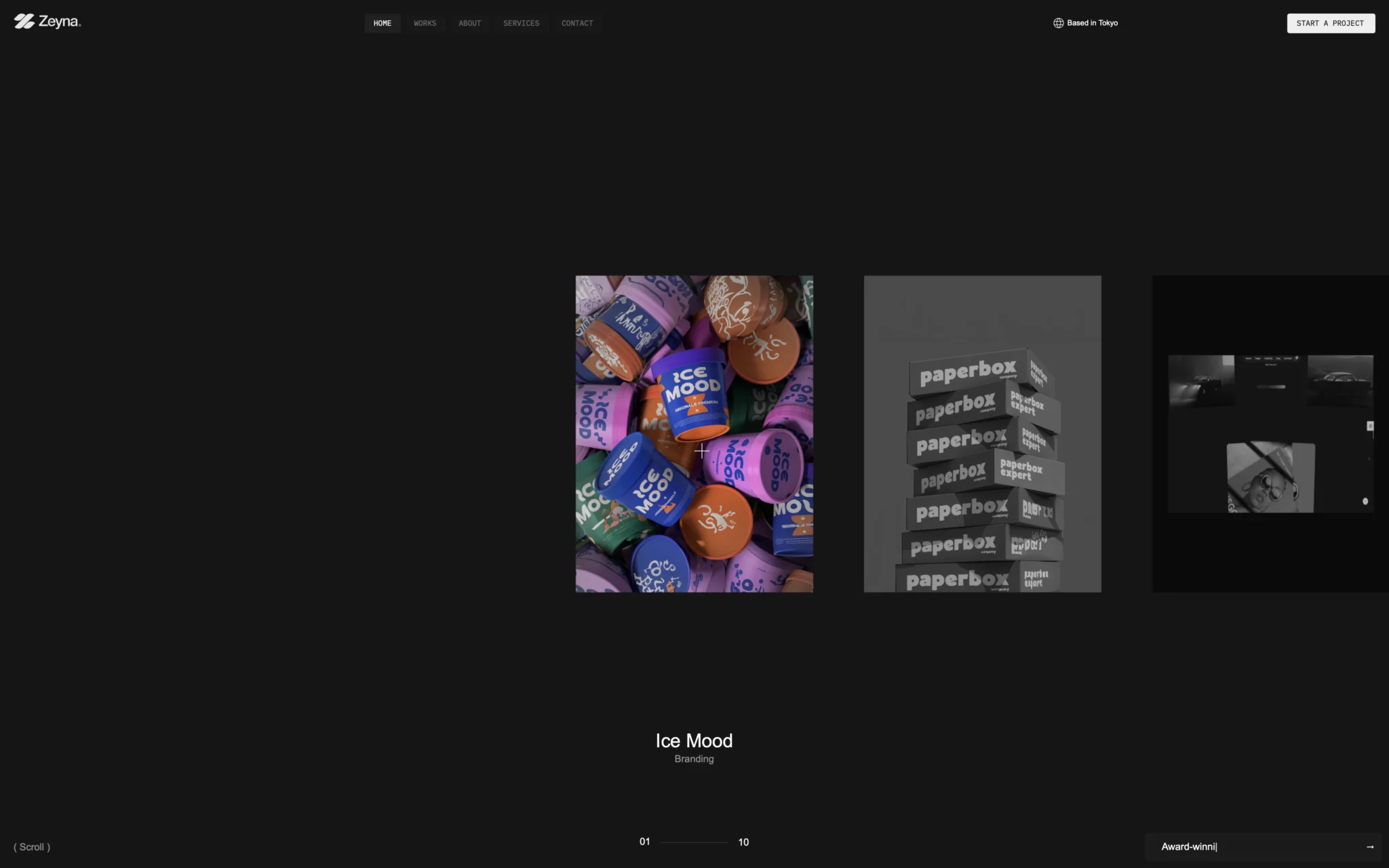WebGL carousel showcase theme demo preview