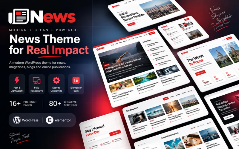 News WordPress Theme for breaking news, journalism, analysis, opinion and multi-category editorial publishing